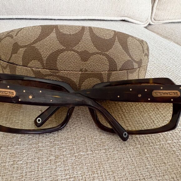 COACH Samantha Tortoise Brown Studded Sunglasses - Picture 2 of 4